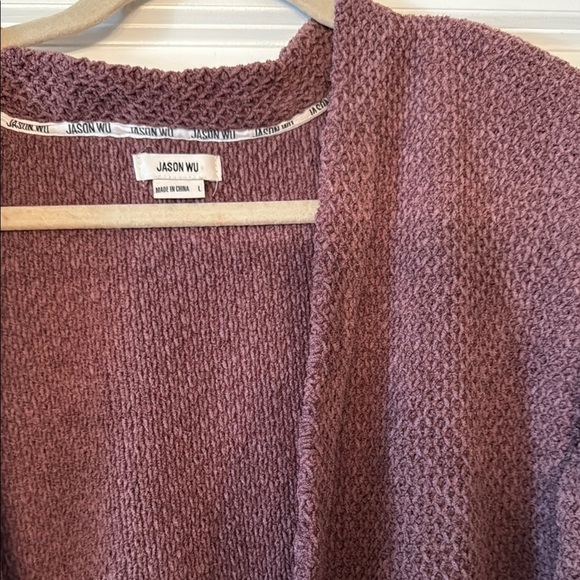 Jason Wu Mauve Purple Chenille Cardigan Sweater - Picture 4 of 5